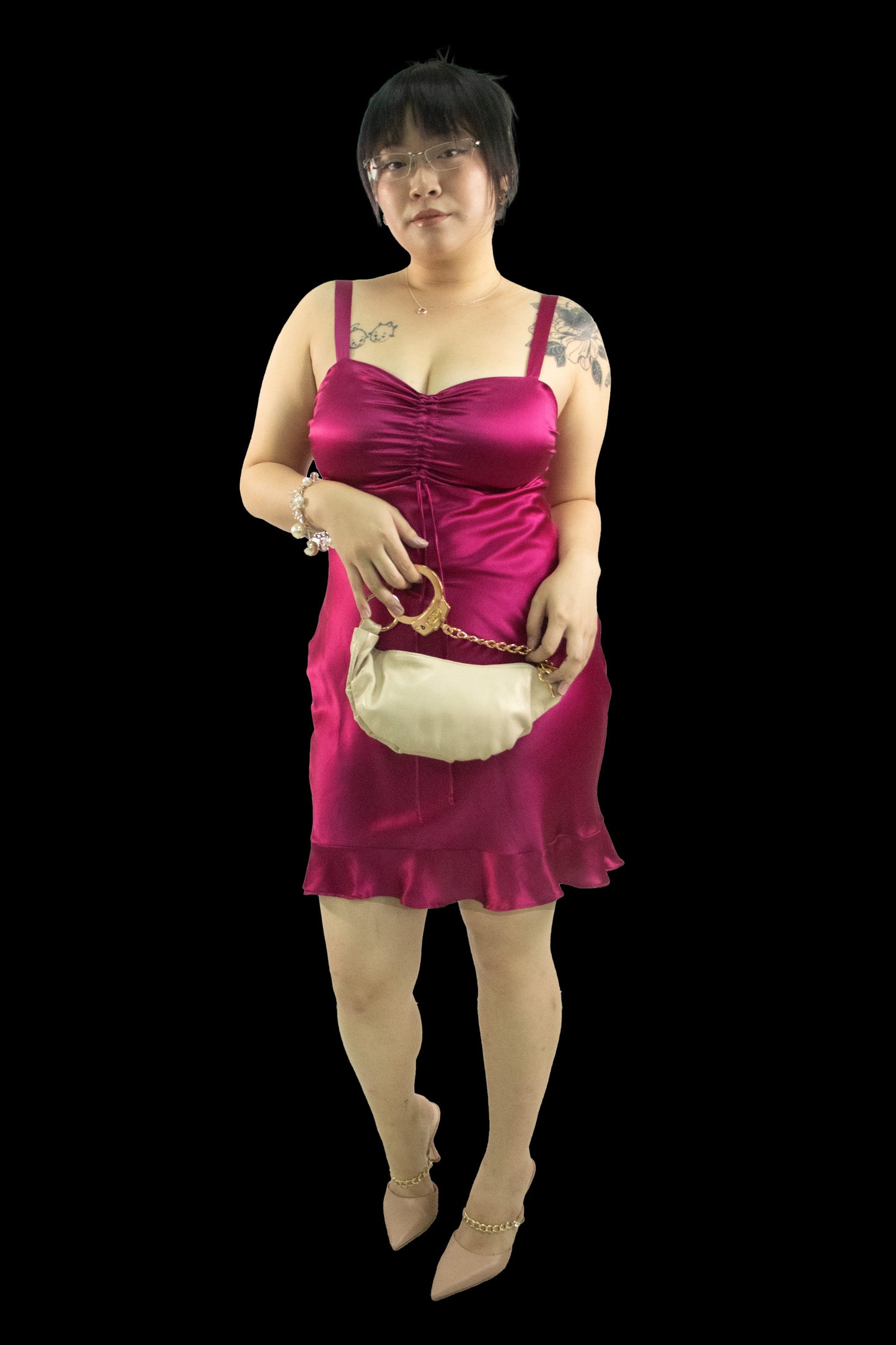 Virginia Poppe Silk Ruffle Dress