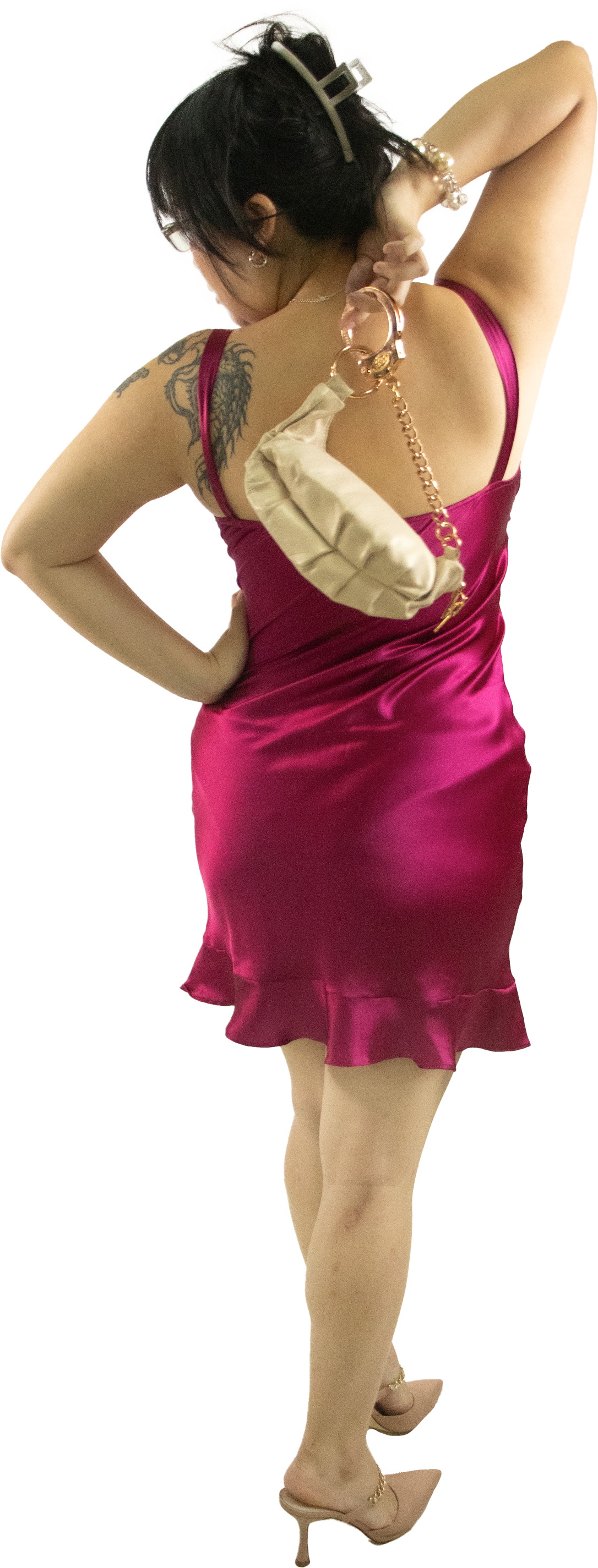 Virginia Poppe Silk Ruffle Dress