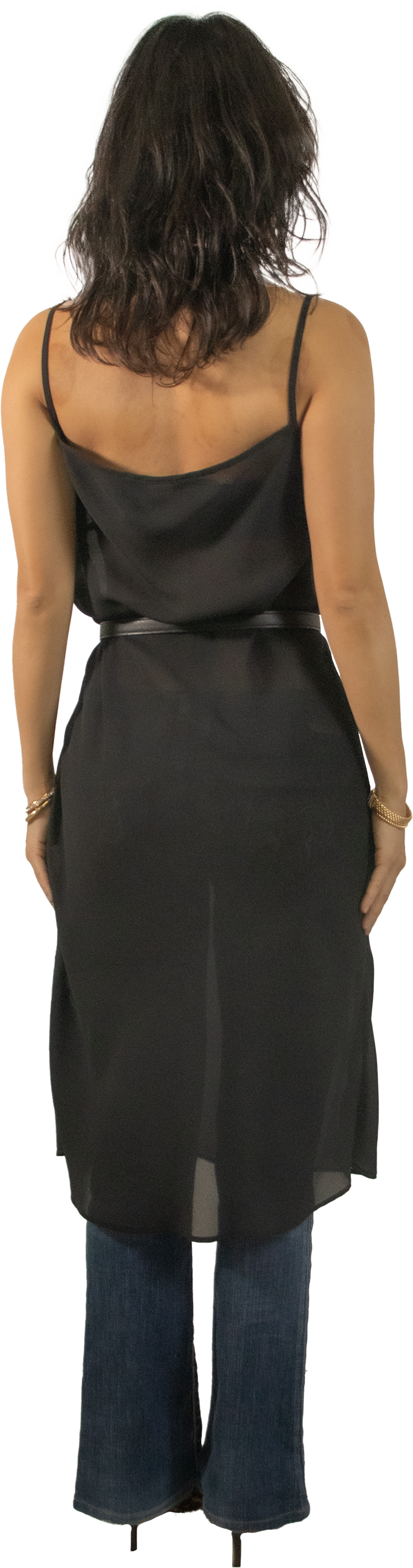 Y2K Rihanna Sheer Black Slip Dress
