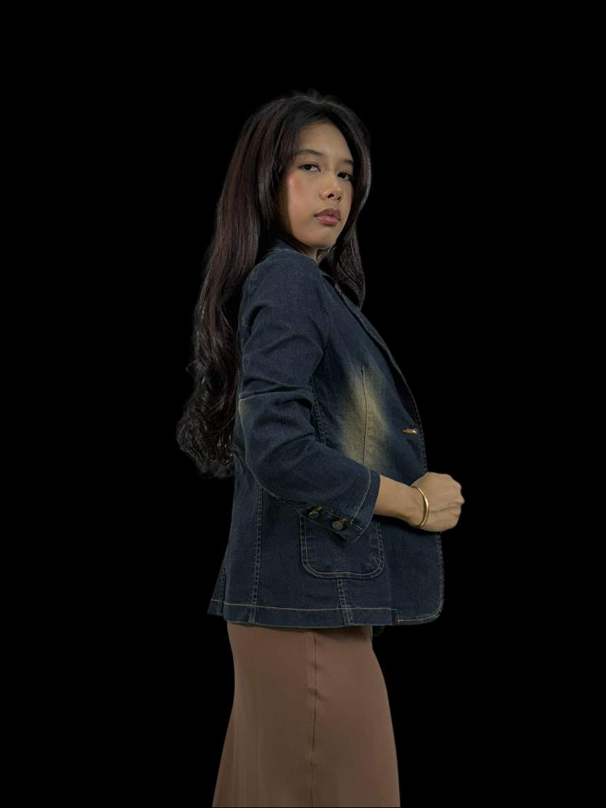 Nicole Y2K Denim Blazer