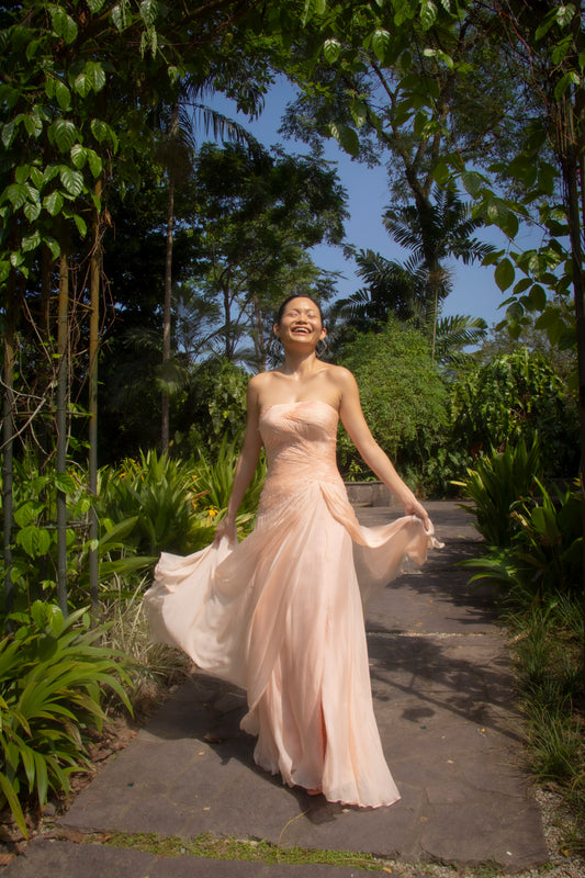 Indonesian Designer Cotton Candy Pink Gown