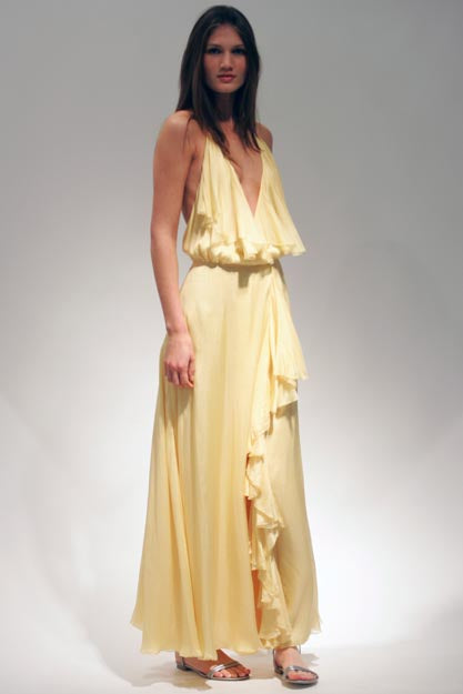 Calvin Klein S/S 2006 Ruffle Silk Dress