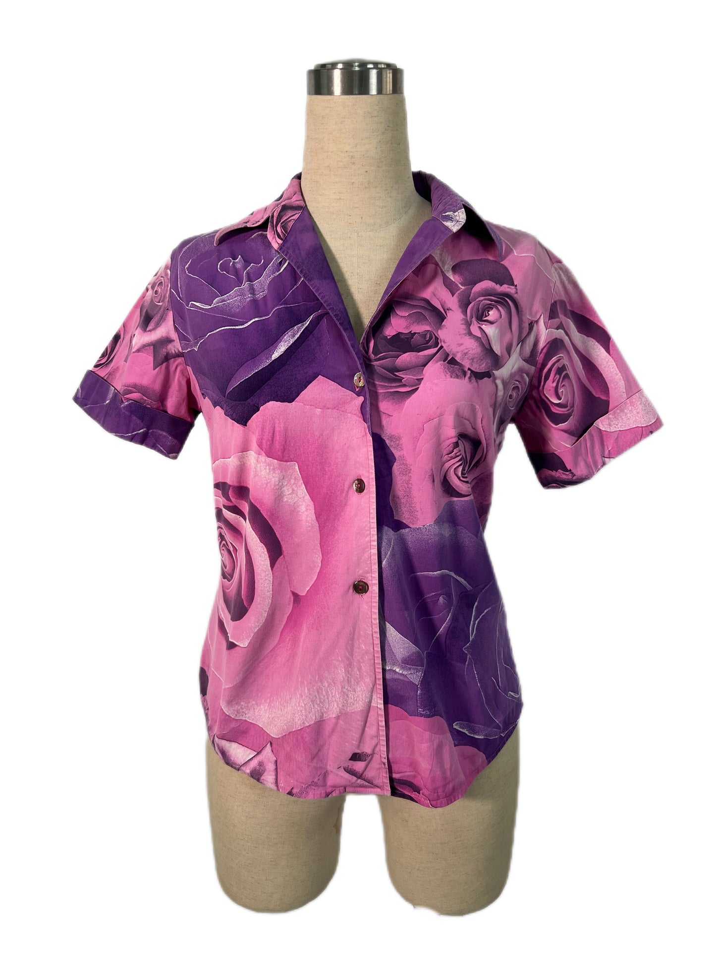 Roberto Cavalli Rose Print Shirt