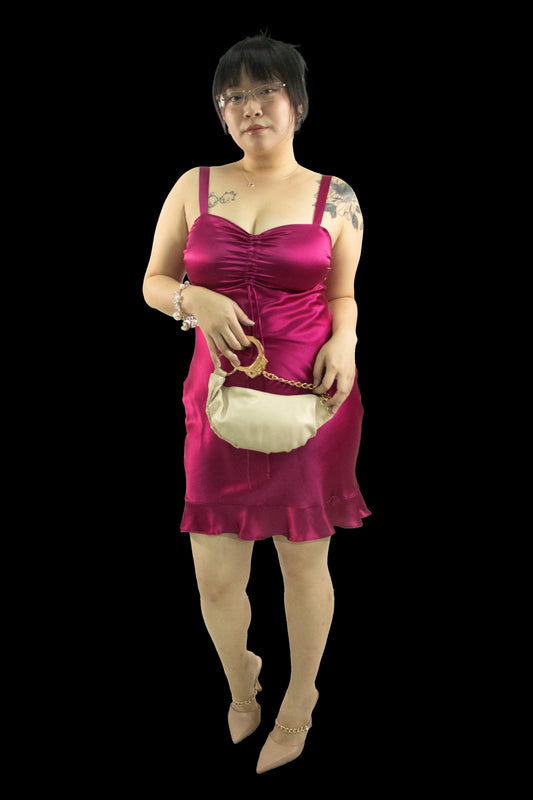 Virginia Poppe Silk Ruffle Dress