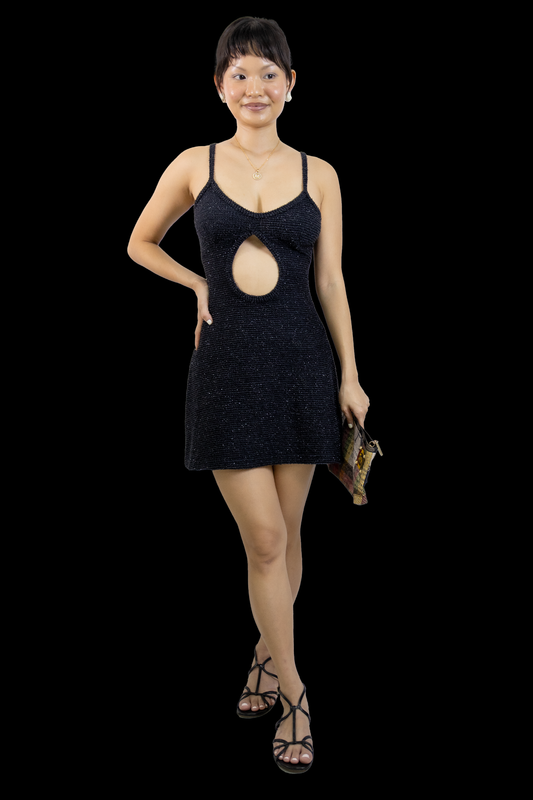 Lisa Lurex Keyhole Dress