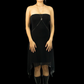 Y2K Mesh Strapless Asymmetrical Dress