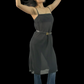 Y2K Rihanna Sheer Black Slip Dress