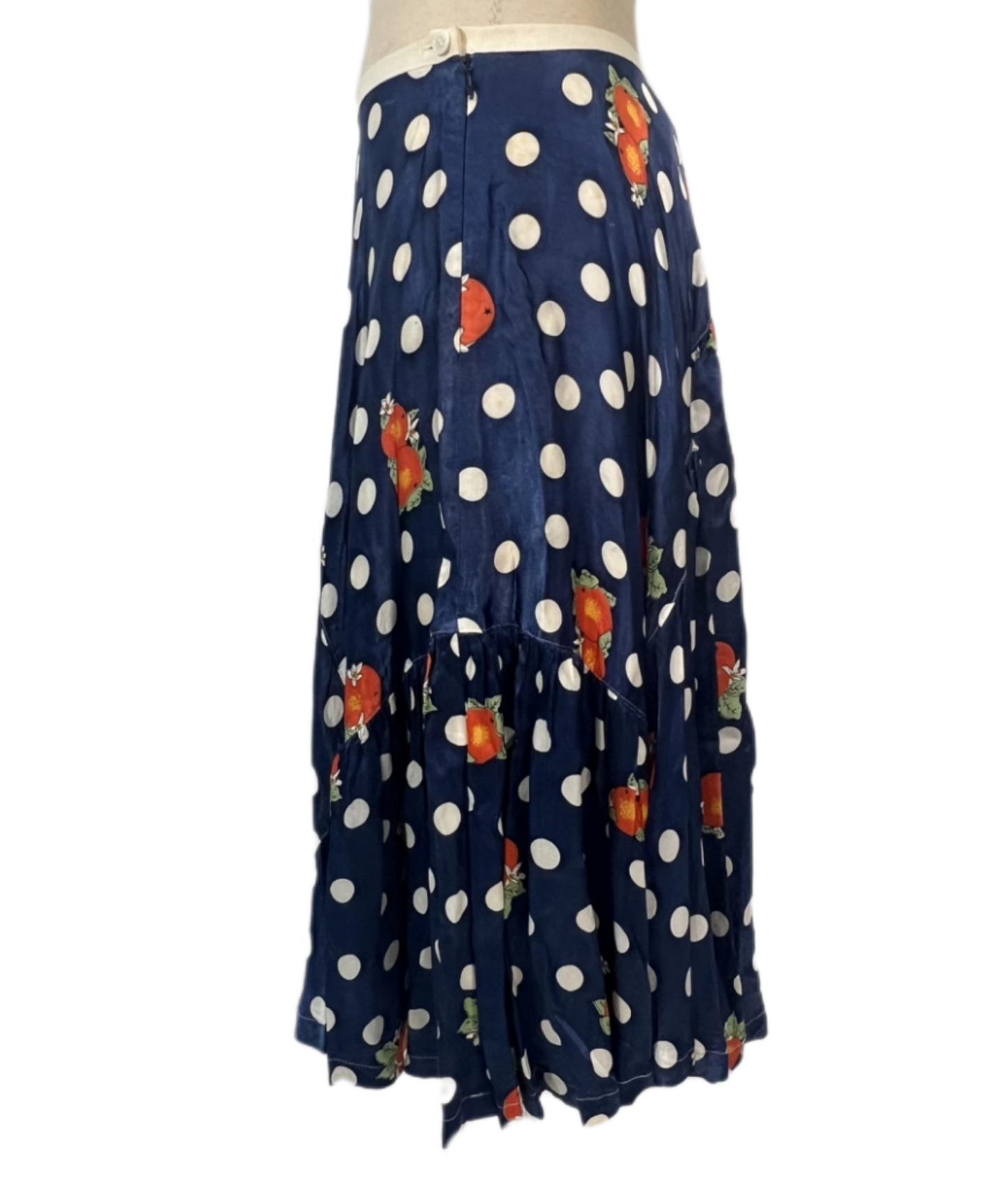 Comme des Garcons Tricot Orange Polkadot Skirt