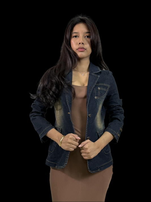 Nicole Y2K Denim Blazer