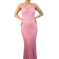 Y2K Italian Designer Beaded Pink Sequin Dress