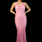 Y2K Italian Designer Beaded Pink Sequin Dress