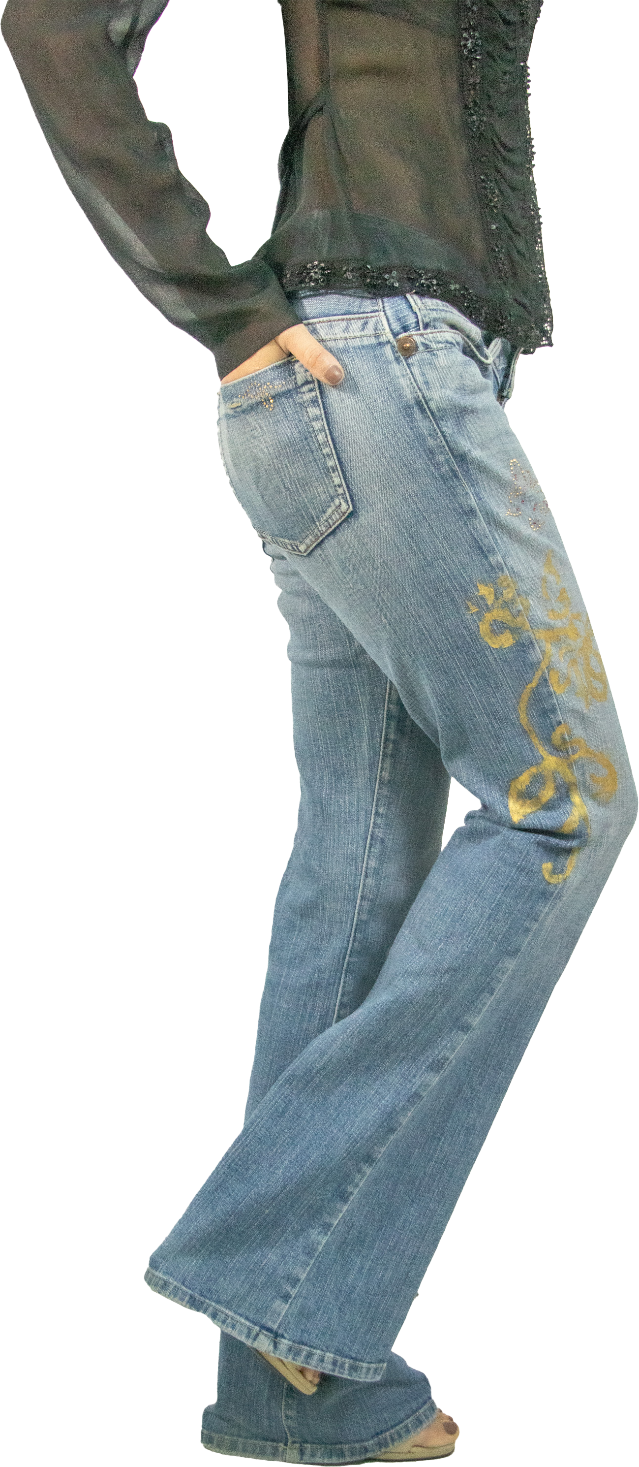 Guess Butterfly Low Rise Bootcut Jeans