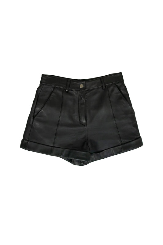 Maje Leather Shorts