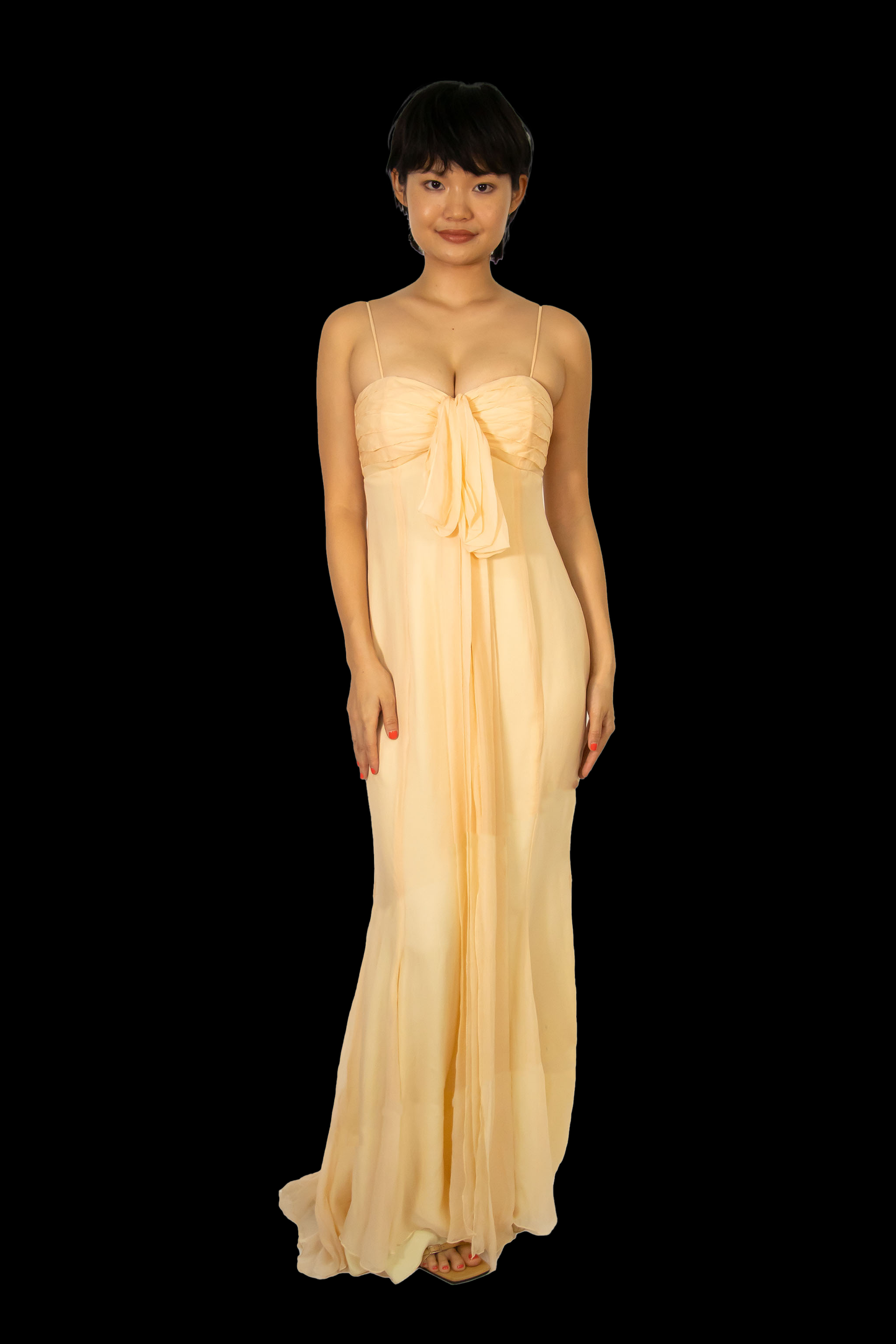 Vintage '00s Peach Sunset Gown