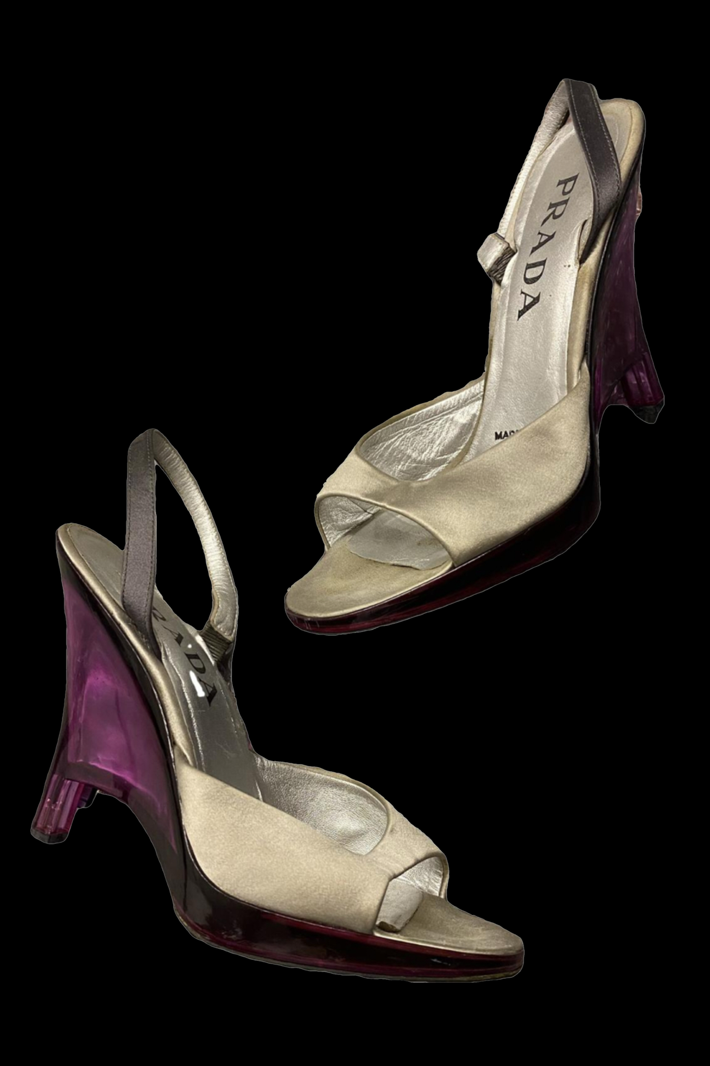 Prada S/S 1998 Lucite Heels