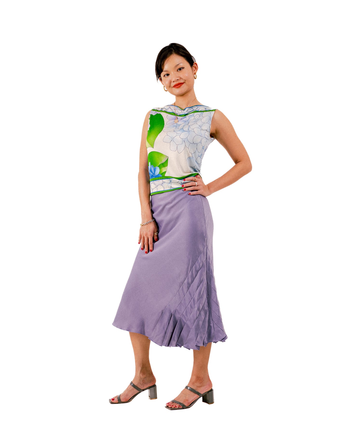 Ribbon Silk Skirt