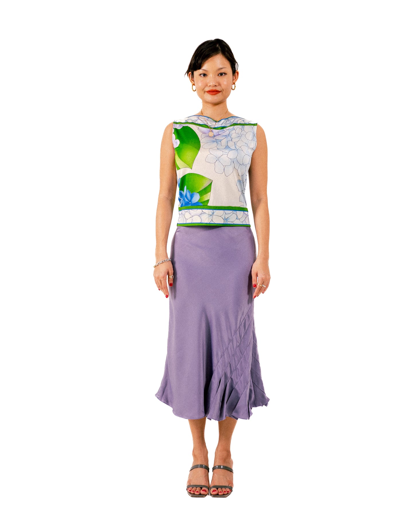 Ribbon Silk Skirt