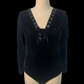 Vintage '90s Velvet Lace Up Bodysuit