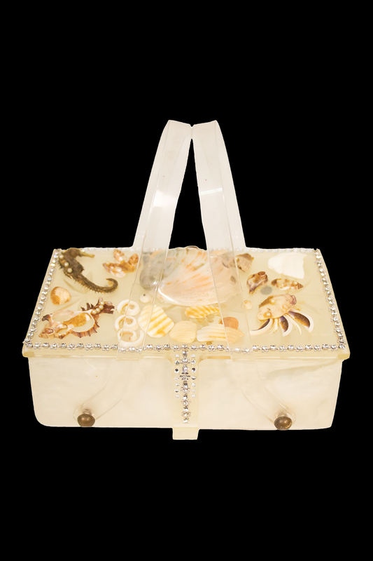 Vintage Reworked '50s Lucite Seashell Bag